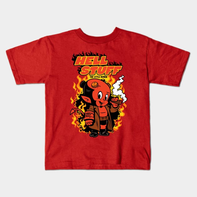 Hell Stuff Kids T-Shirt by harebrained